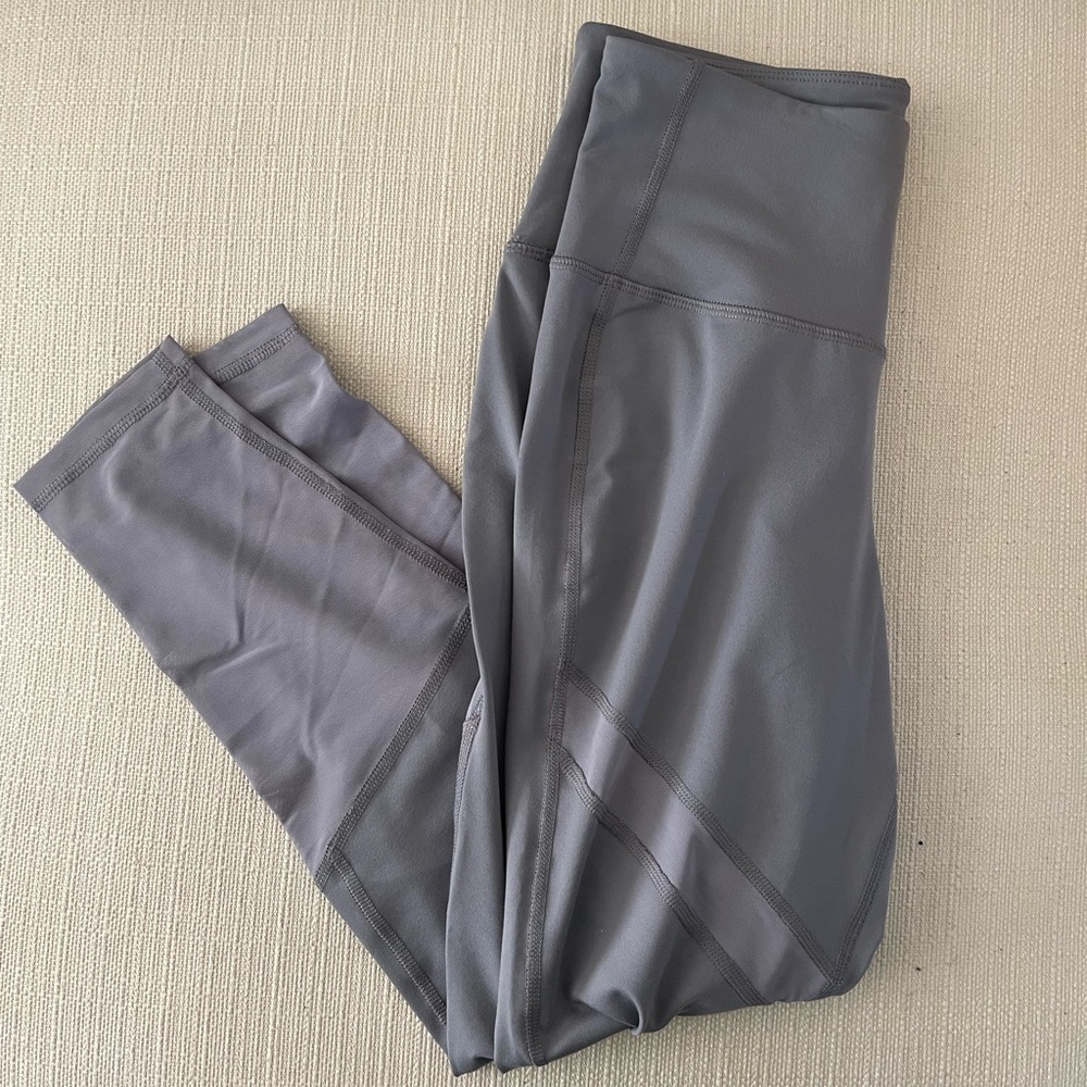 Grey Leggings With Mesh Cut Outs